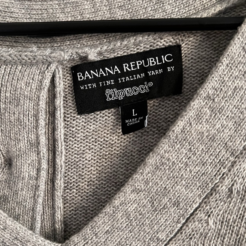 Womens Banana Republic Italian Filpucci Merino Wool Cashmere Blend Sweater Large - Picture 7 of 9